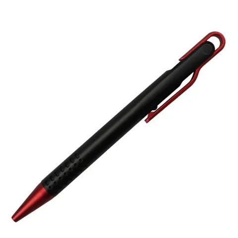 SML12738P Black Ball Pen with Red Clip