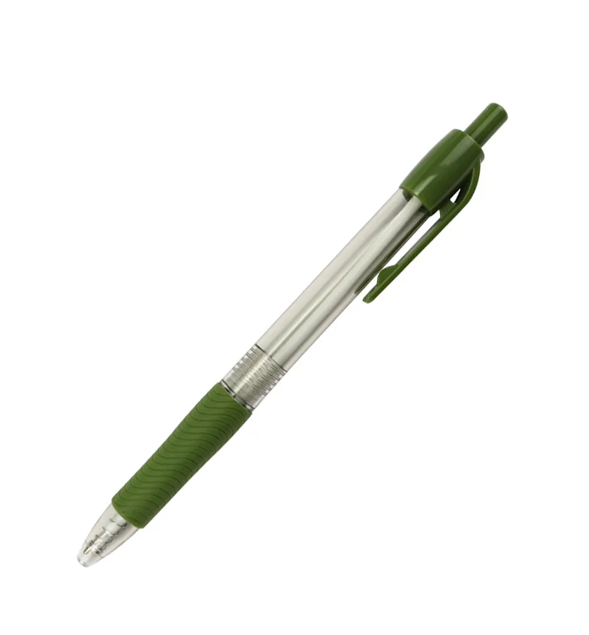 SML12747T Clear Barrel Ball Pen with Grip, photo 1 of 6
