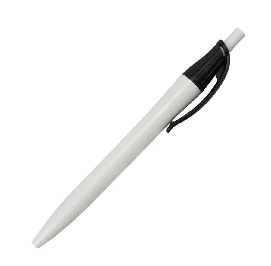 SML12752L White Ball Pen with Flat Clip, photo 1 of 5