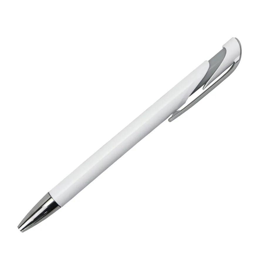 SML12769LE White Wave-Clip Ball Pen, photo 1 of 8