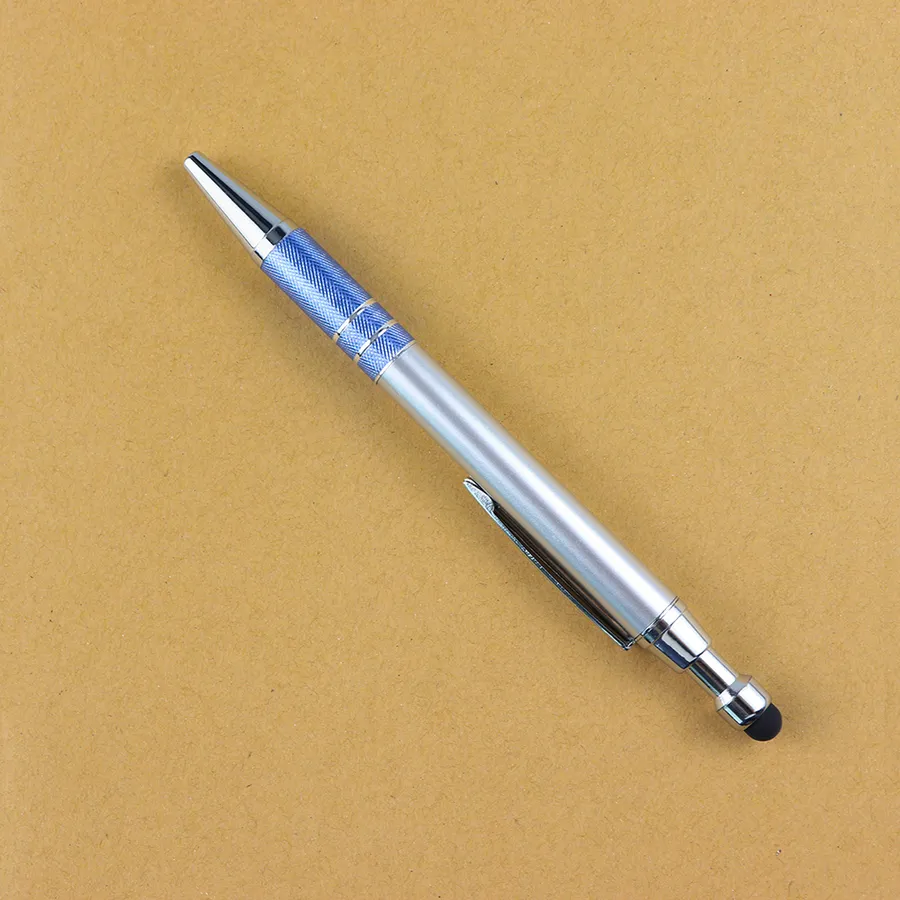 SML12775PE Silver Stylus Ball Pen with Colour Rings, photo 7 of 7