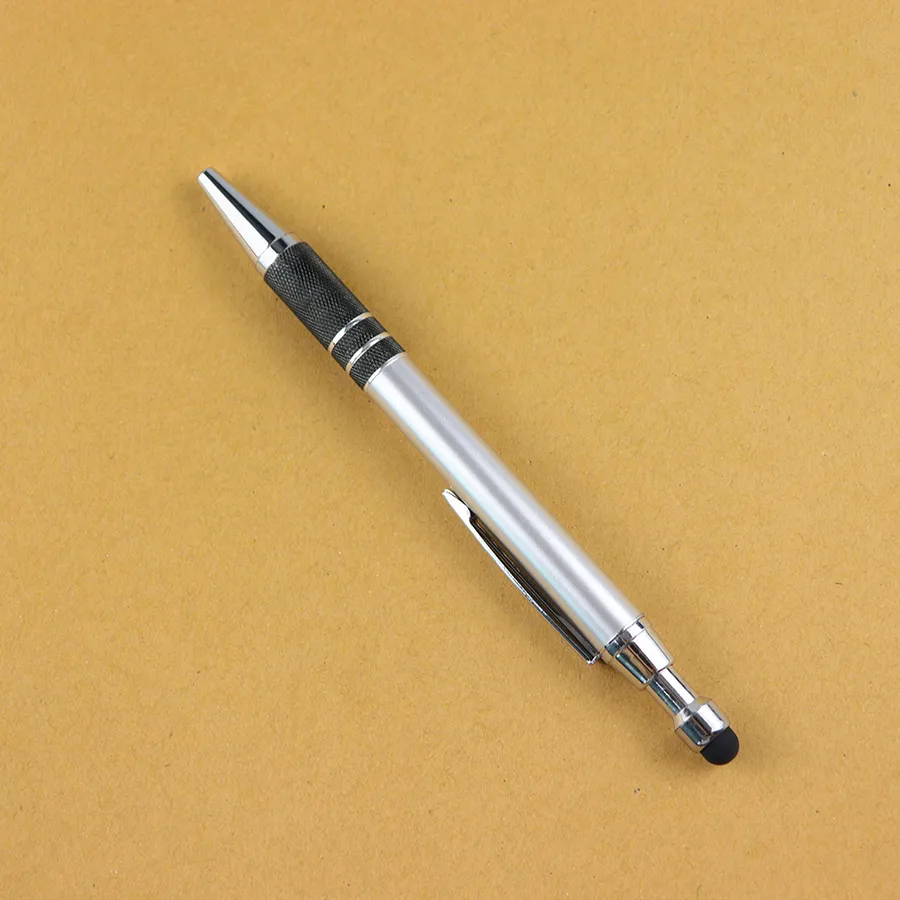 SML12775PE Silver Stylus Ball Pen with Colour Rings, photo 3 of 7