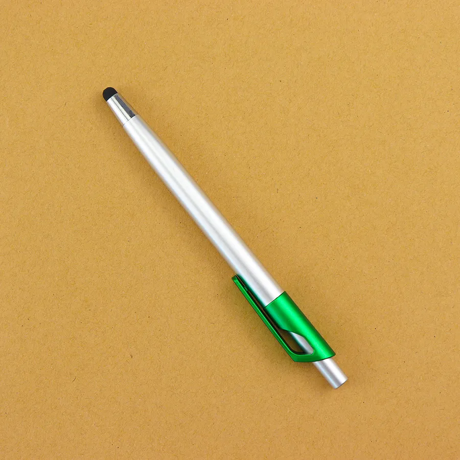 SML12776PE Silver Stylus Ball Pen with Blue Clip, photo 2 of 8