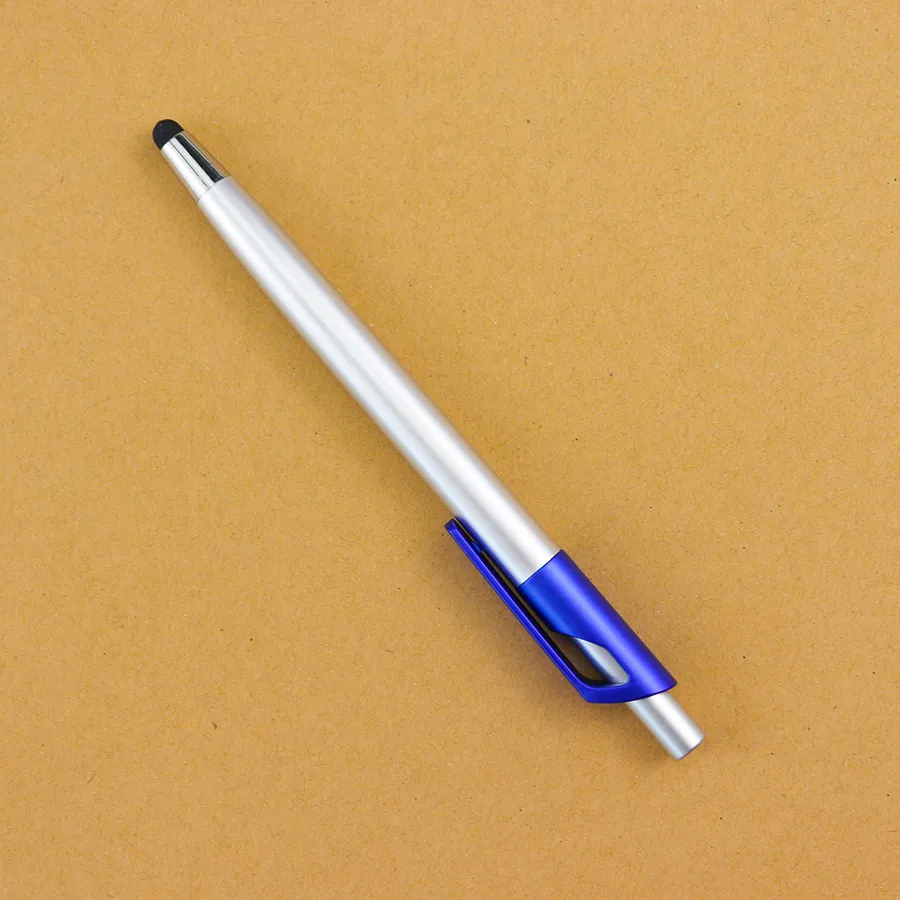 SML12776PE Silver Stylus Ball Pen with Blue Clip, photo 4 of 8