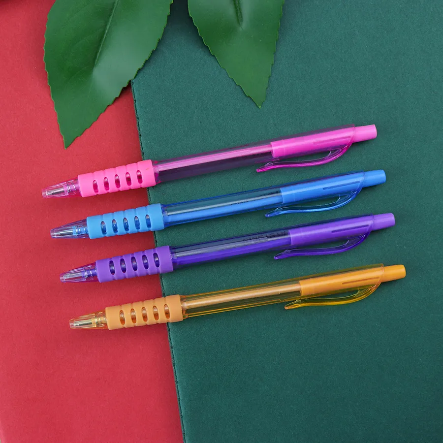 SML12741T Translucent Ball Pen with Ribbed Grip, photo 2 of 6
