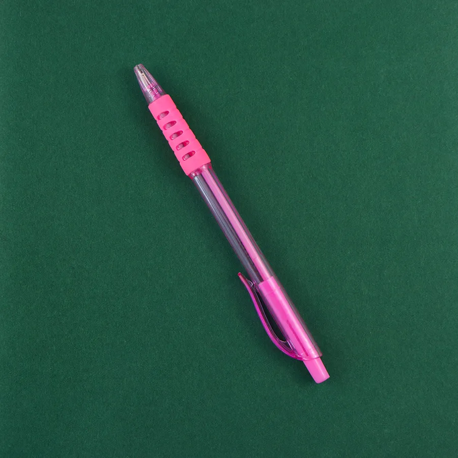 SML12741T Translucent Ball Pen with Ribbed Grip, photo 3 of 6
