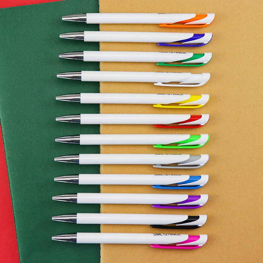 SML12769LE White Wave-Clip Ball Pen, photo 2 of 8