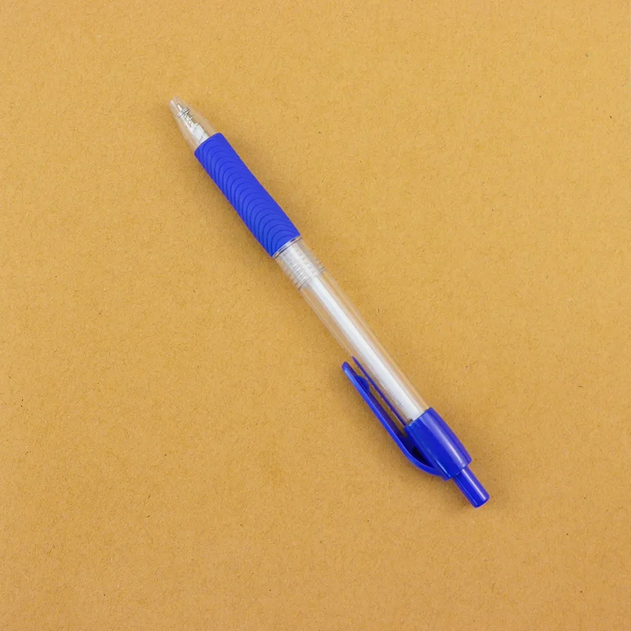 SML12747T Clear Barrel Ball Pen with Grip, photo 5 of 6
