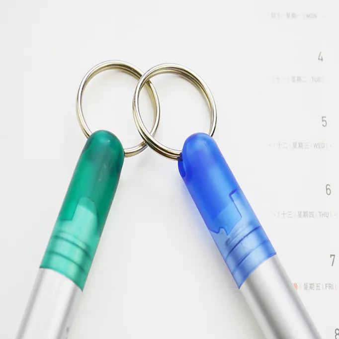 SML10002FPH Mini Silver Keyring Pen, photo 3 of 4
