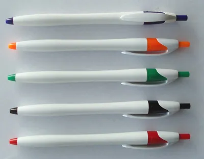 SML10797L White Ball Pen with Colour Clip, photo 2 of 2
