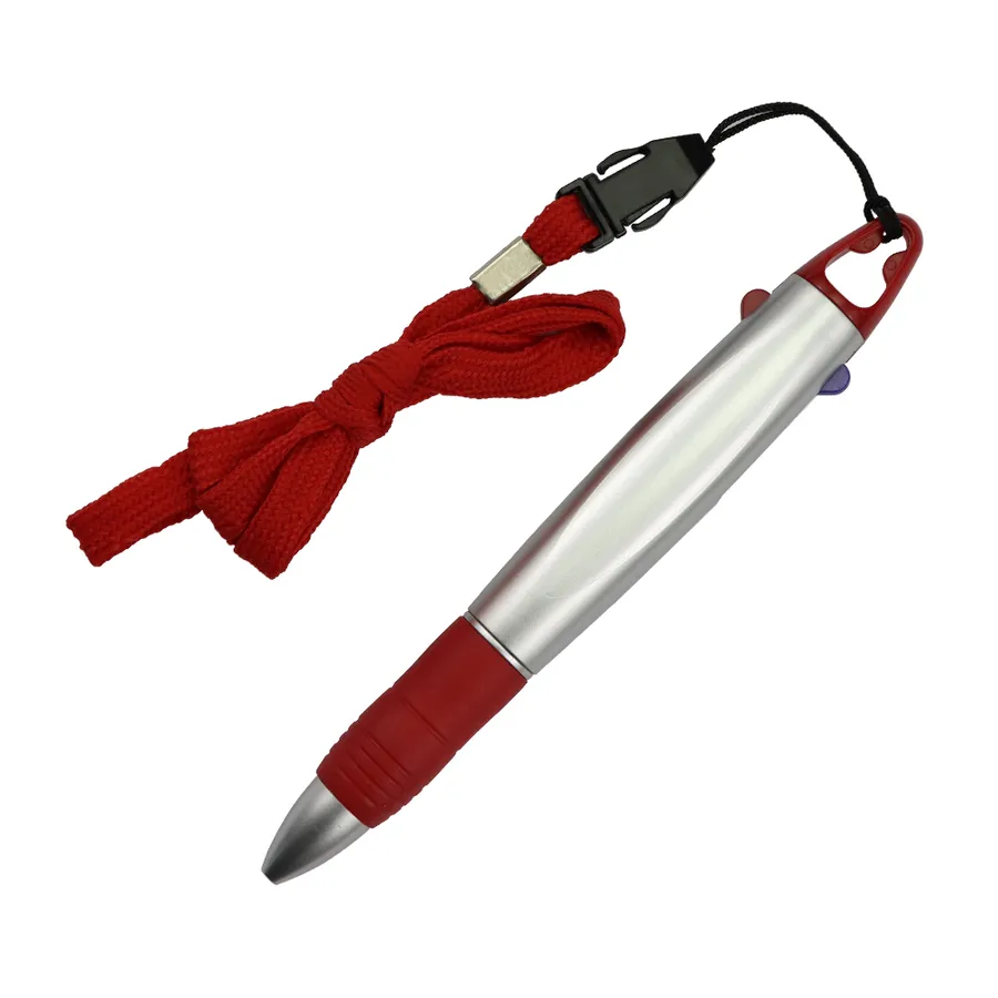 SML61148PTH-2 Silver Lanyard Ball Pen, photo 1 of 3