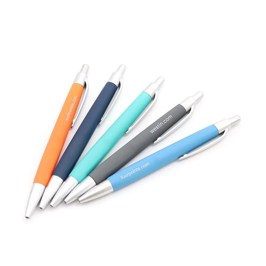 SML12047RS Soft-Touch Hotel Ball Pen with Chrome Tip, photo 2 of 4