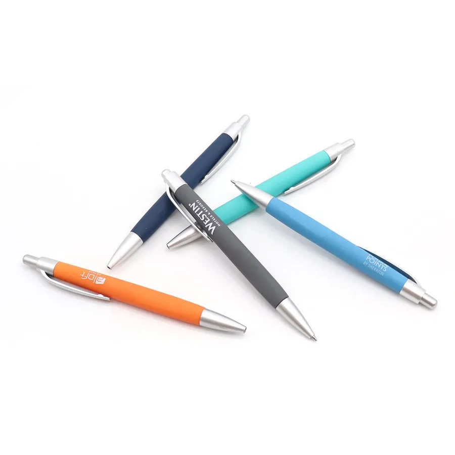 SML12047RS Soft-Touch Hotel Ball Pen with Chrome Tip, photo 3 of 4