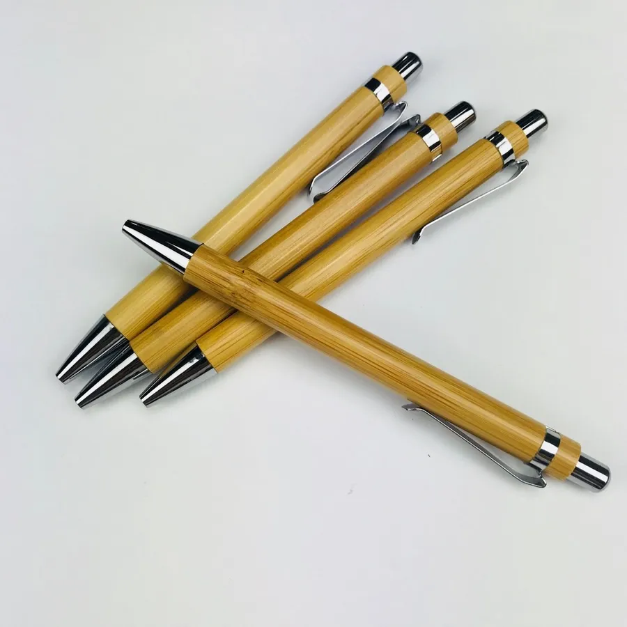 SML12162BE Bamboo Retractable Ball Pen, photo 3 of 6