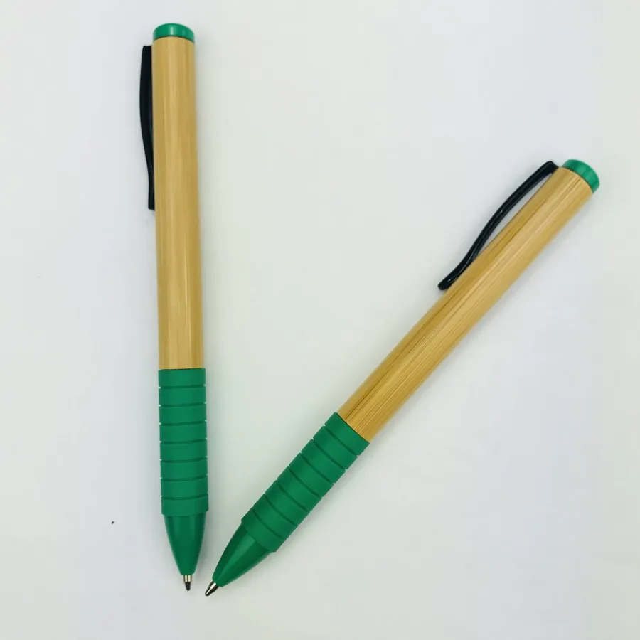 SML66455B Bamboo Ball Pen with Green Grip, photo 4 of 6